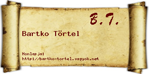 Bartko Törtel névjegykártya