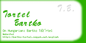 tortel bartko business card